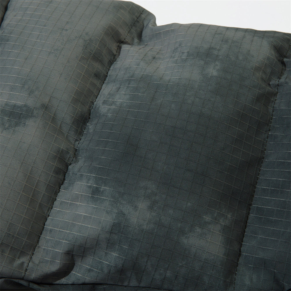 Men’s Gradient Cotton Tee – Embroidered Letter Oversized Streetwear Top